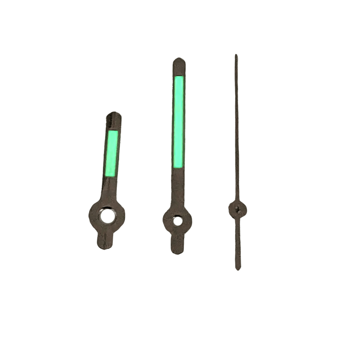 Quartz hands - Baton Silver (Swiss C1 Green Lume)
