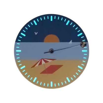 Ensemble - Cadran La Playa + Aiguille des secondes Beach Ball (Pour mouvement automatique NH)