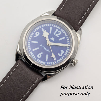 Aiguilles à quartz - Flocon de Neige Argent (Lume Suisse BGW9 Bleue)