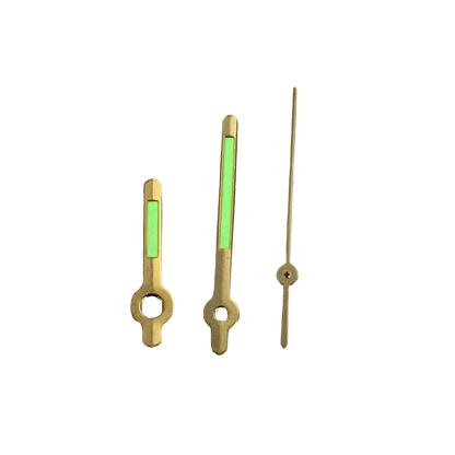 Quartz hands - Baton Gold (Swiss C1 Green Lume)
